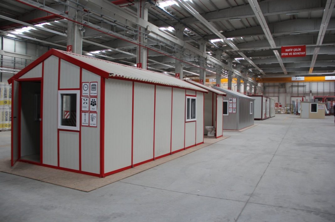 Prefabricated units at the factory, in Malatya, eastern Türkiye, Oct. 18, 2022. (AA PHOTO)