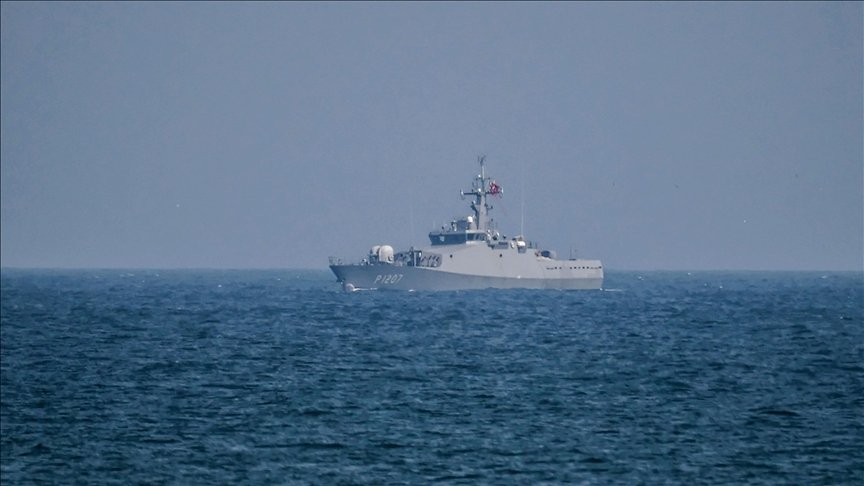 A Turkish naval patrol boat in an undisclosed location in the Black Sea. (COURTESY OF MINISTRY OF NATIONAL DEFENSE)