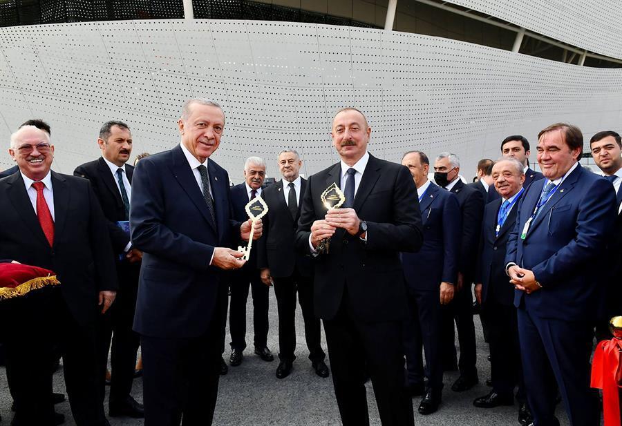 Erdoğan attends opening of Zangilan airport in Azerbaijan
