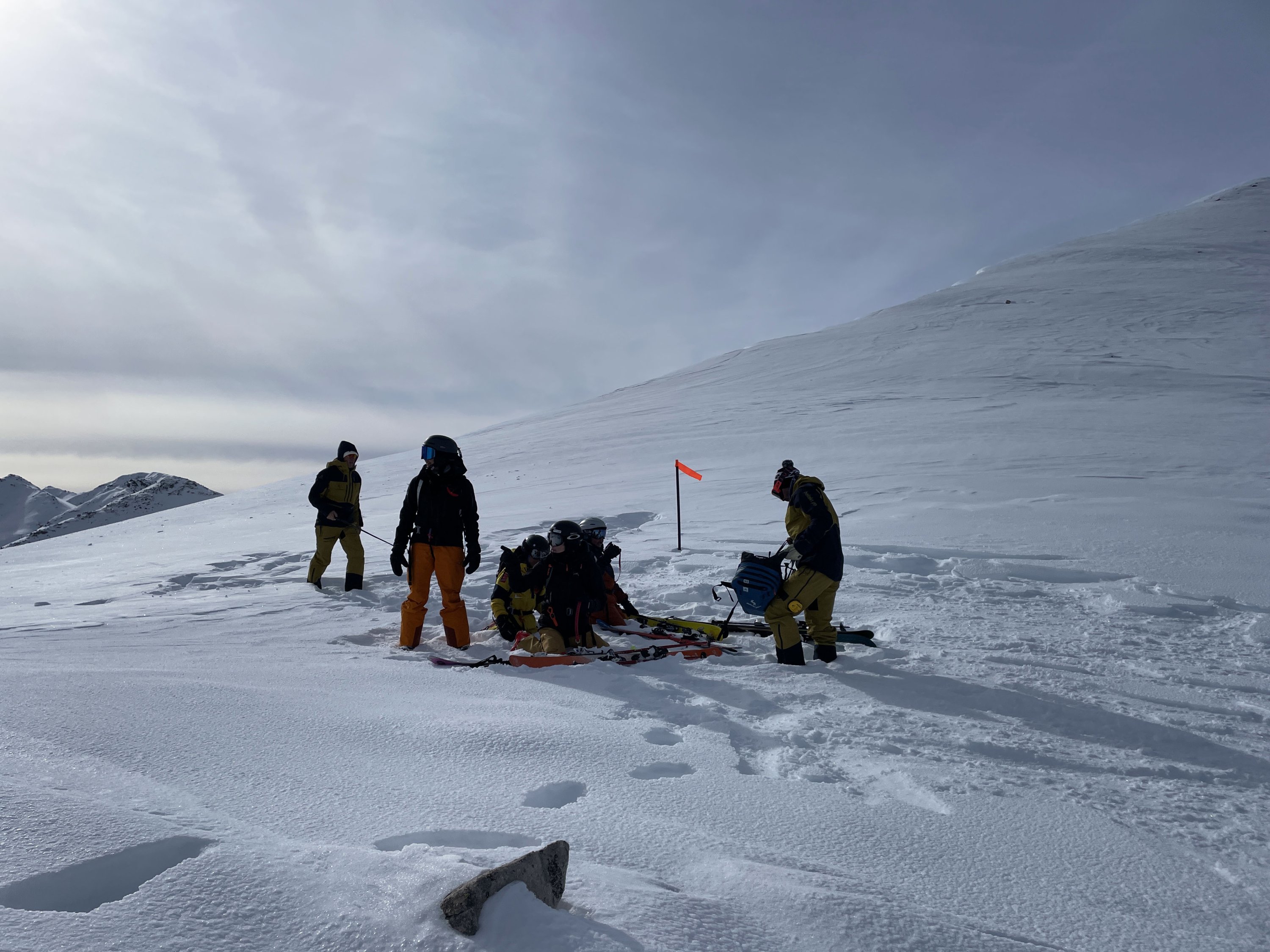 Skiers going downhill on Kaçkar Mountains, Rize, northern Türkiye, Jan. 15, 2023. (AA Photo)