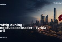 Kraftig økning i landbrukskostnader i Tyrkia i april