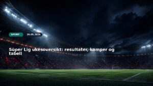 Süper Lig ukesoversikt: resultater, kamper og tabell