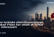 Den tyrkiske utenriksministeren Hakan Fidan har uttalt at Tyrkia er interessert