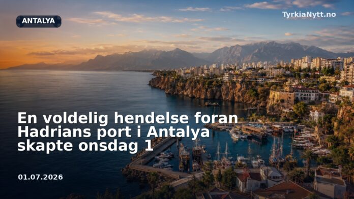 En voldelig hendelse foran Hadrians port i Antalya skapte onsdag 1