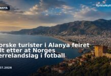 Norske turister i Alanya feiret vilt etter at Norges herrelandslag i fotball
