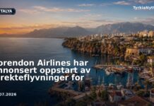 Corendon Airlines har annonsert oppstart av direkteflyvninger for