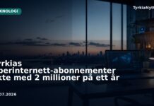 Tyrkias fiberinternett-abonnementer økte med 2 millioner på ett år
