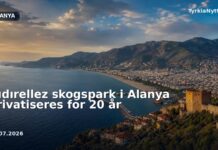 Hıdırellez skogspark i Alanya privatiseres for 20 år